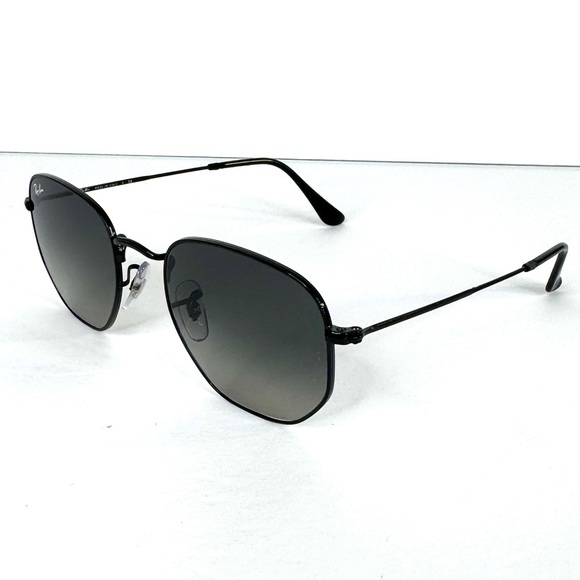 RAY-BAN RB3548 Sunglasses NEW Hexagonal Flat Lenses Black Made In Italy main image 6